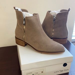 Taupe booties